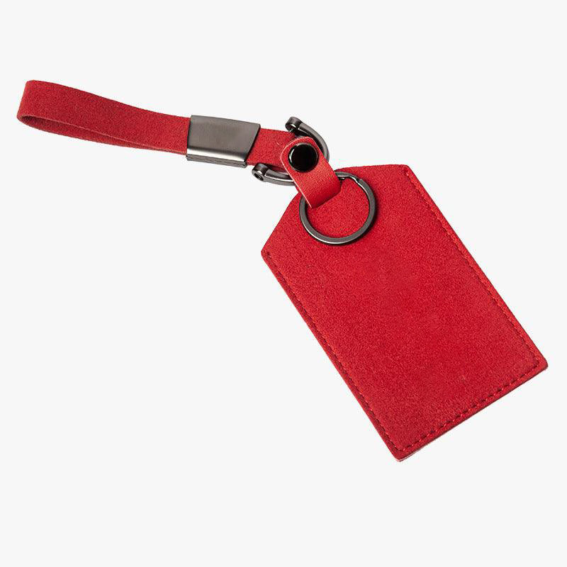 Premium Leather Key Card Holder For Tesla Model 3/Y (2017-2025) Red