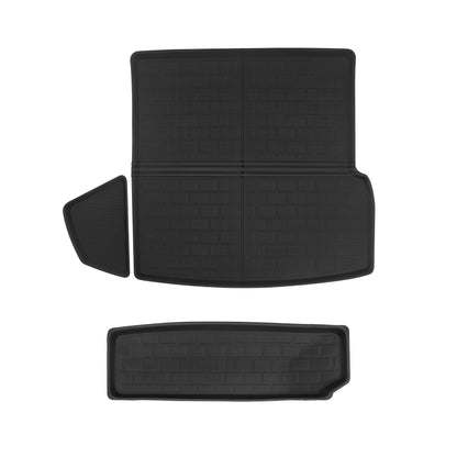 Model S Floor Mats And Liners 3D Lamination Cutting Cargo Liner for Tesla(2021-2024) Trunk Mat (Upper & Lower) (3 PCS)
