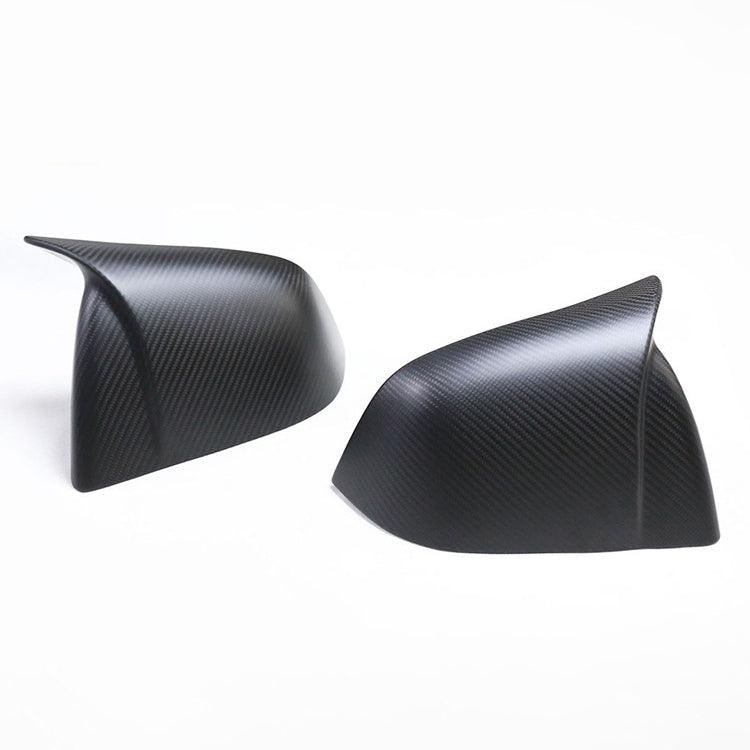 [Real Carbon Fiber] GT Style Side Mirror Cover for Tesla Model Y, Rear View Mirrors Cover Cap (2020-2024) Real Matte Carbon Fiber