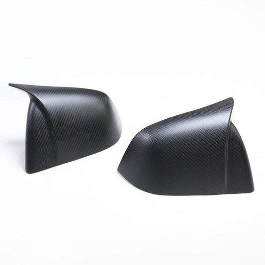 [Real Carbon Fiber] GT Style Side Mirror Cover for Tesla Model Y, Rear View Mirrors Cover Cap (2020-2024) Real Matte Carbon Fiber