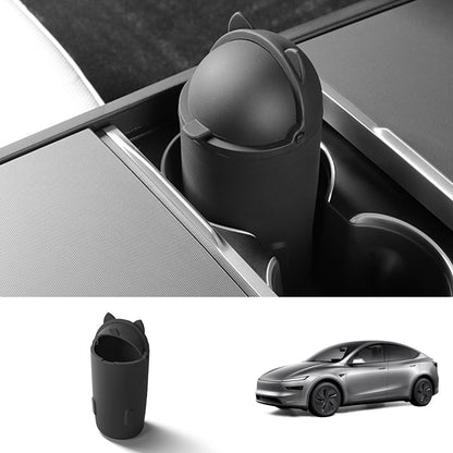 Central Control Silicone Trash Can For Tesla Model Y Juniper 2025+ Black
