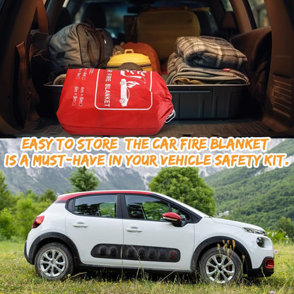 4x6m Emergency Fire Blanket for Car EV Vehicle Portable Extinguisher