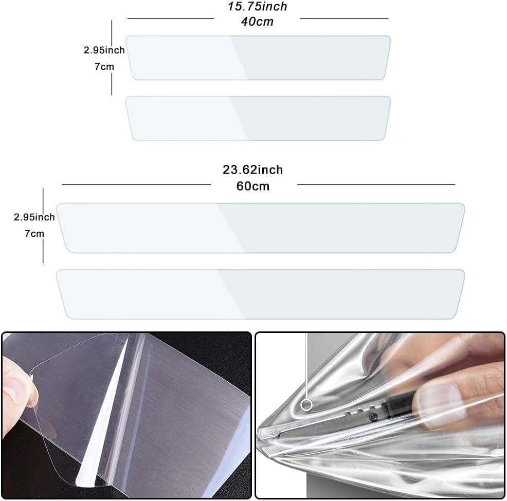 Transparent Door Sill Protector Strips for Tesla Cybertruck