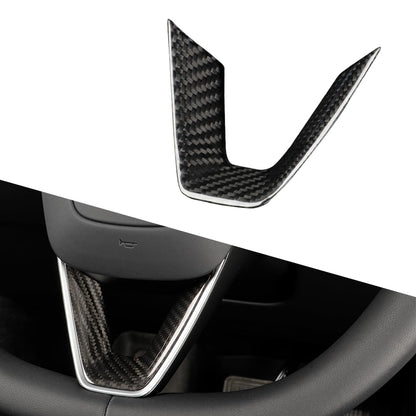 Carbon Fiber Center Control Touchscreen Cover for Tesla Model 3/Y Gloss Twill Weave