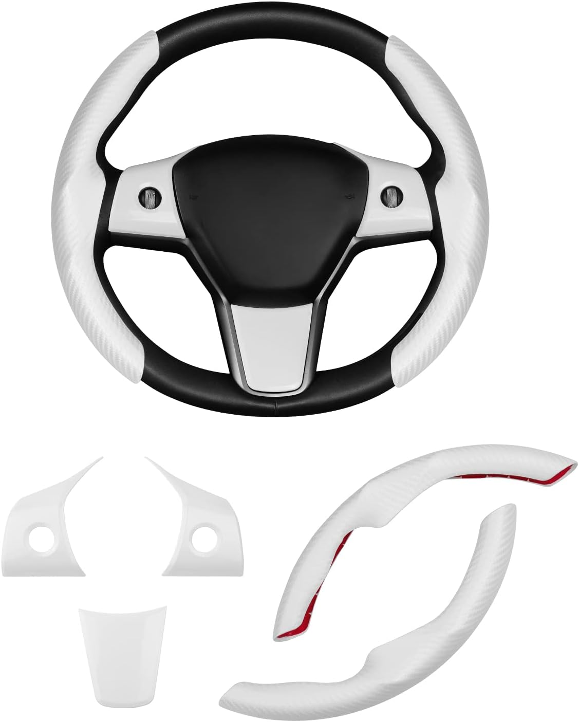 Carbon Fiber Steering Wheel Cover for Tesla Model 3/ Y