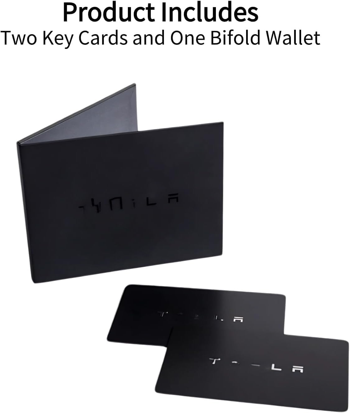 2 Tesla Key Cards with Bi fold Wallet for Mode3/Y