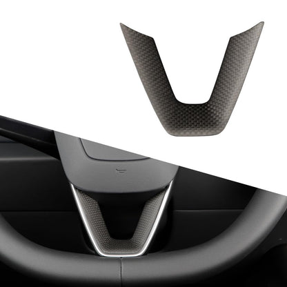 Carbon Fiber Center Control Touchscreen Cover for Tesla Model 3/Y Matte Plain Weave