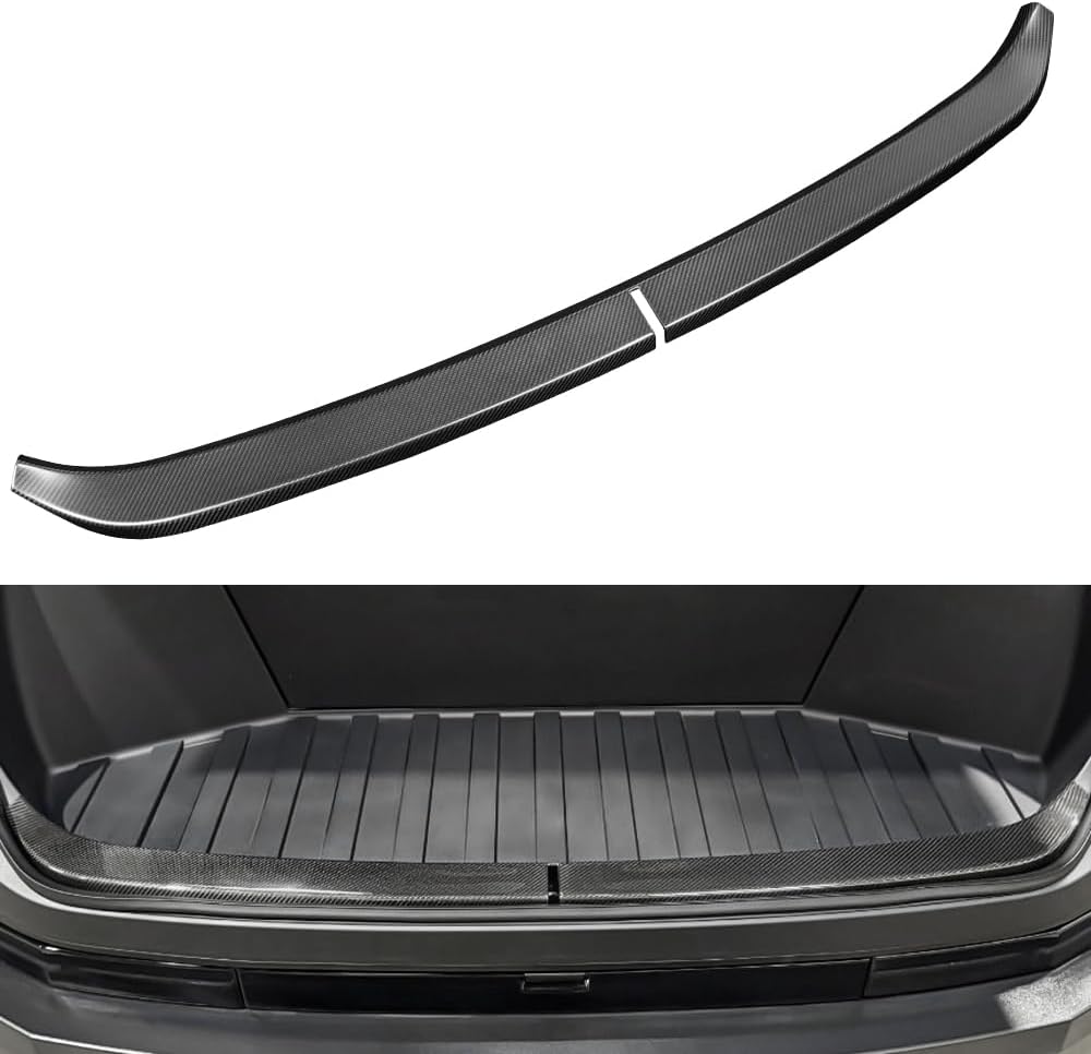 JSWAN Carbon Fiber Front Trunk Threshold Strip Fit for Tesla Cybertruck (2024 2025 2026) Cyber Truck Front Trunk Gate Protector Sill Guard Cover Accessories (Matte Black)