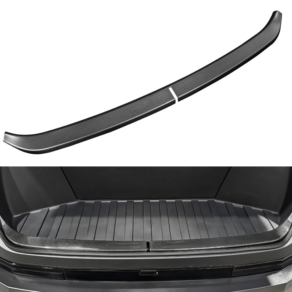 JSWAN Carbon Fiber Front Trunk Threshold Strip Fit for Tesla Cybertruck (2024 2025 2026) Cyber Truck Front Trunk Gate Protector Sill Guard Cover Accessories (Matte Black) Matte black