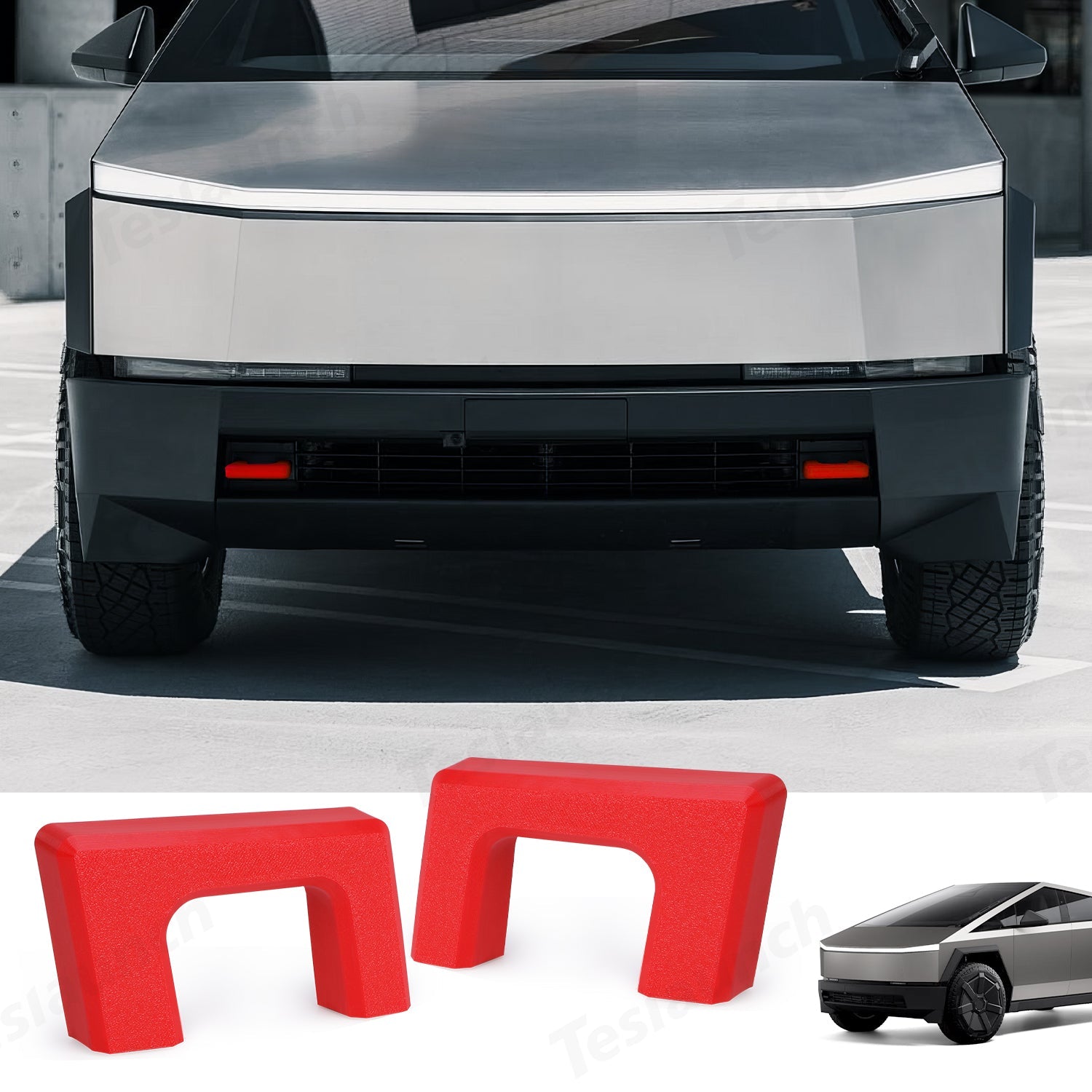 Cybertruck Front Tow Hook Covers (2 PCS) Red