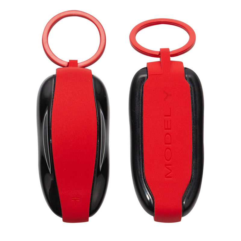 Silicone Key Protector for Tesla Model 3/Y/S/X Keys - Key Fob Holder Model Y Red