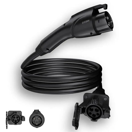 J1772/Type 1 EV Charger Extension Cable Compatible for All SAE J1772 Chargers 16.4FT (5M) Black