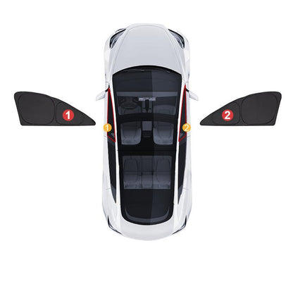 Model S(2012-2025) Privacy Thermal Insulated Curtains Window Camping Sunshades for Tesla Front Door Windows