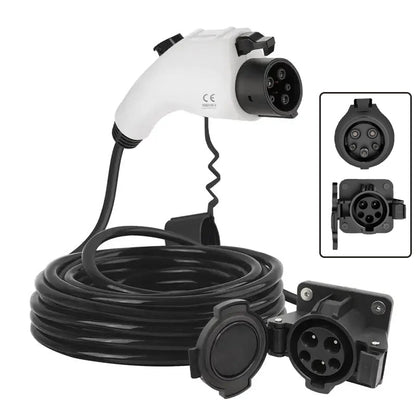 J1772/Type 1 EV Charger Extension Cable Compatible for All SAE J1772 Chargers 16.4FT (5M) White