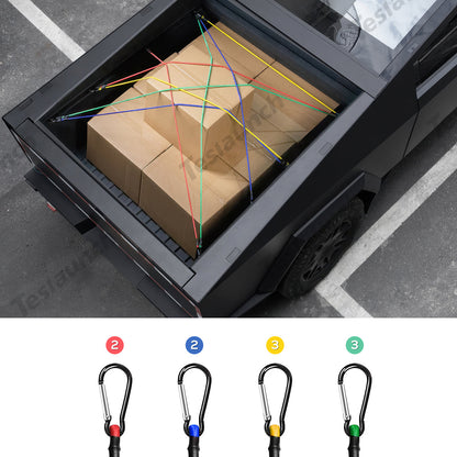 16 pcs Assorted Medium & Long Bungee Cord Straps Kit - Tesla Cybertruck Bed 10 Pcs Kit (Cord Straps)