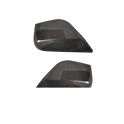 2024 Model 3 Highland Door Speaker Protective Cover Rear Exhaust Air Vent Protective Cover Black Titanium Car Door Horn(2PCS)