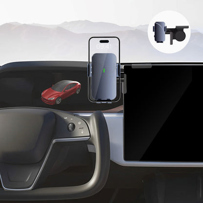 Model S/X MagSafe Solar Phone Holder For Tesla(2021-2023) Solar Charging Grey