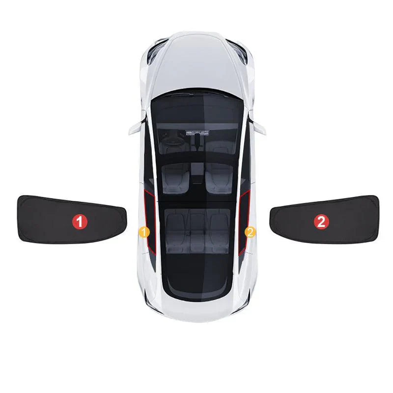 2017-2025 Model 3 Sun Visor for Tesla- Privacy and Thermal Insulated Sunshades Curtains Rear Door Windows