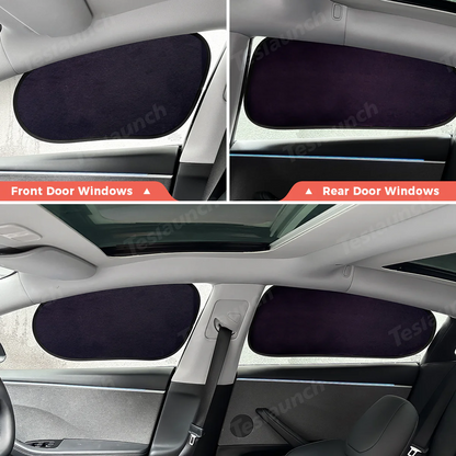 Static Cling Mesh Insulated Side Window Sunshade For Tesla Model 3/Y