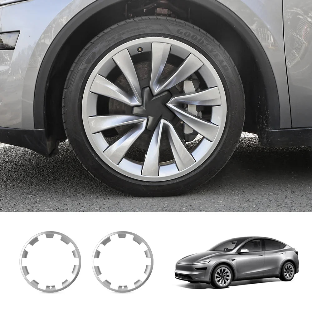 Replacement Rim Protector for Tesla Model Y Juniper 20" Helix 2.0 Wheels (1 or 2 PCS) Silver 2 PCS
