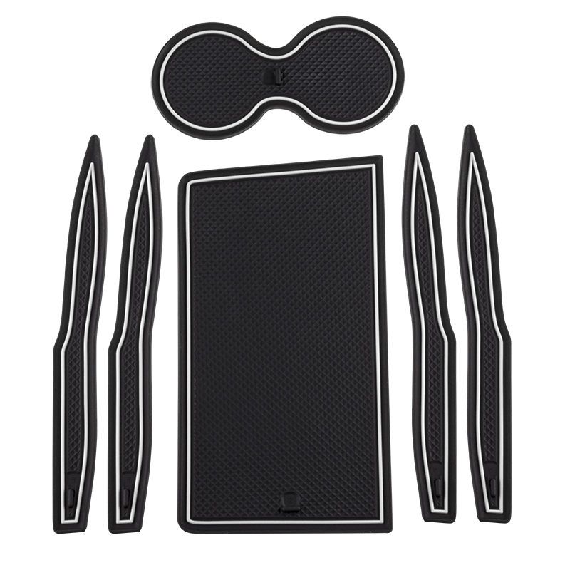 Model S Cup Door Slot Mat for Tesla(2017-2021) White