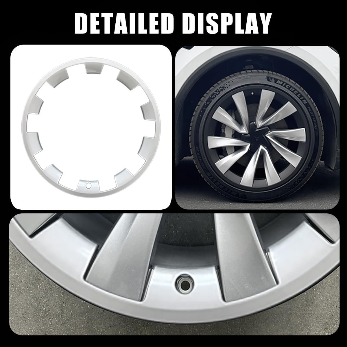 4PCS 20" ABS Rim Protectors for Tesla Model Y Juniper Curb Rash Guard