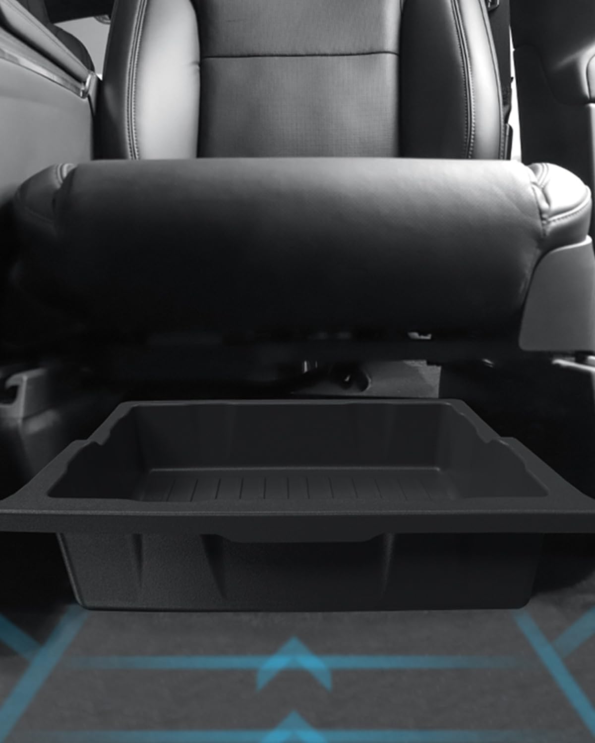 2 Pack For Tesla Model X 2017-2025 Front/Back Under Seat Storage Organizer,TPE Waterproof Underseat Bin Trash Storage Can for Tesla Model X accessories