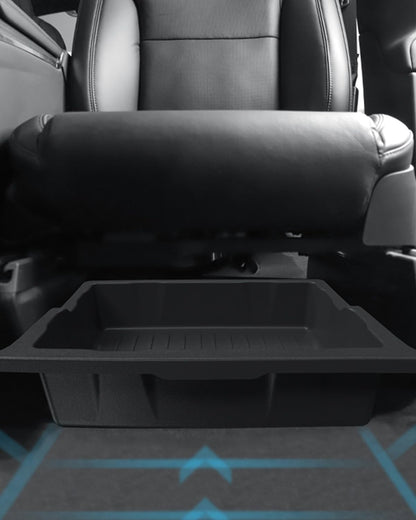 2 Pack For Tesla Model X 2017-2025 Front/Back Under Seat Storage Organizer,TPE Waterproof Underseat Bin Trash Storage Can for Tesla Model X accessories