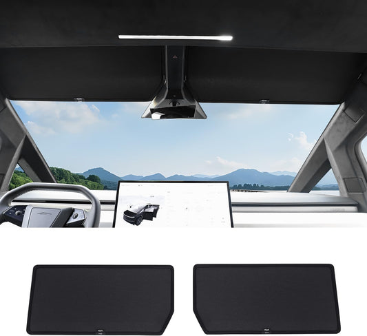 Cybertruck Sun Shade Windshield Sun Visor for 2026 2025 2024 Tesla Cybertruck, Custom Fit Front Window Sunshade, Blocks Heat & UV, Keeps Interior Cool, Cybertruck Accessories for Sun Protection