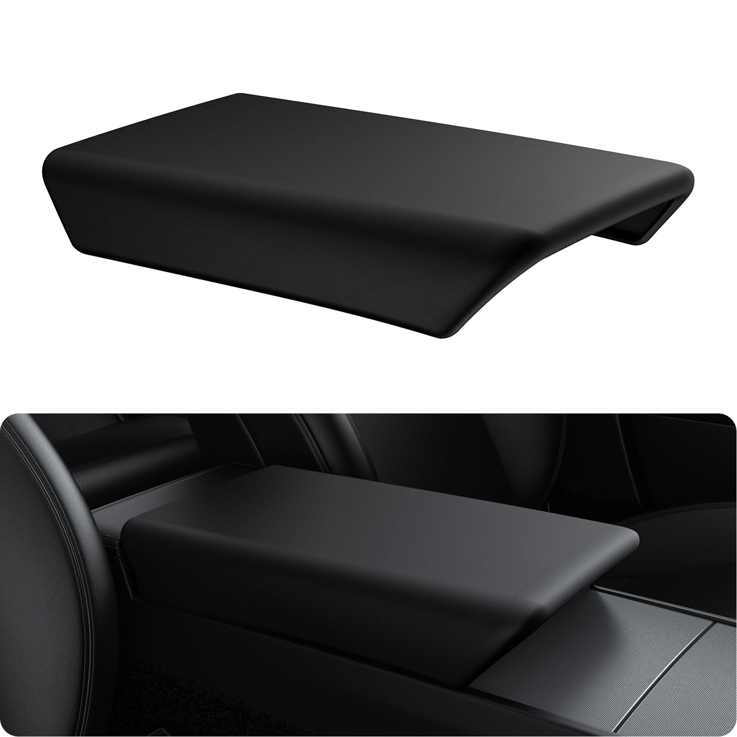 Center Console Armrest Cover for Tesla Model 3/Y/S/X/Cybertruck Model Y Juniper 3 Highland Black