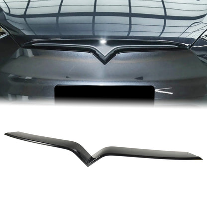 Carbon Fiber Front Grille Insert Trim for Tesla Model X Gloss Black