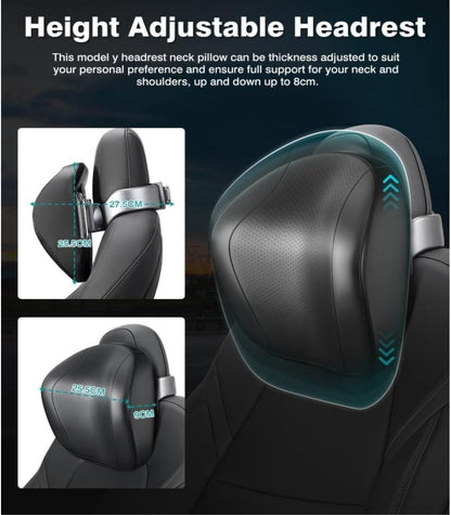 Tesla Model 3/Y Adjustable Headrest Pillow with Phone & Tablet Holder