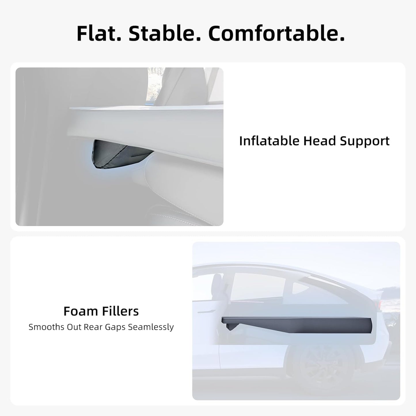 Auto-Level TPU Backseat Mattress for Tesla Model Y/Junipe