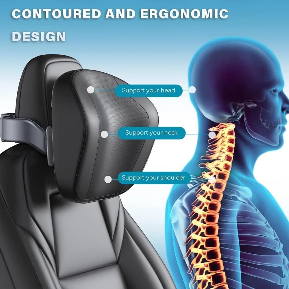 Tesla Model 3/Y Adjustable Headrest Pillow with Phone & Tablet Holder