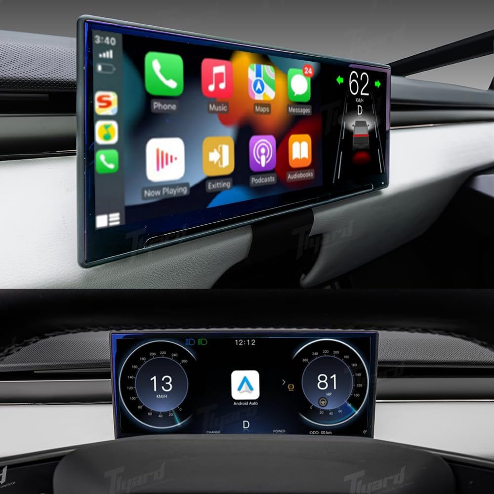 Wireless/Wired Carplay Android Auto Bluetooth WiFi USB Navigation Power Head Up Display for Tesla Model 3/Y