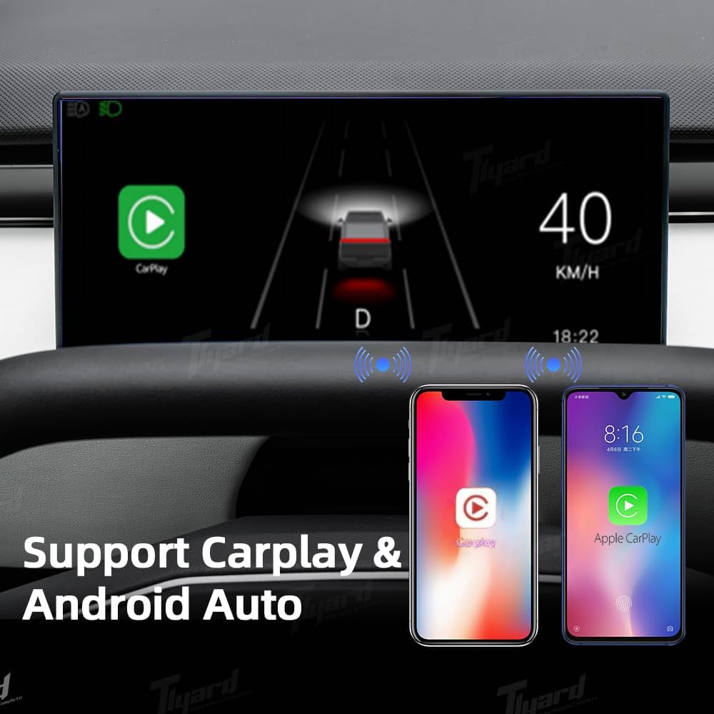 Wireless/Wired Carplay Android Auto Bluetooth WiFi USB Navigation Power Head Up Display for Tesla Model 3/Y