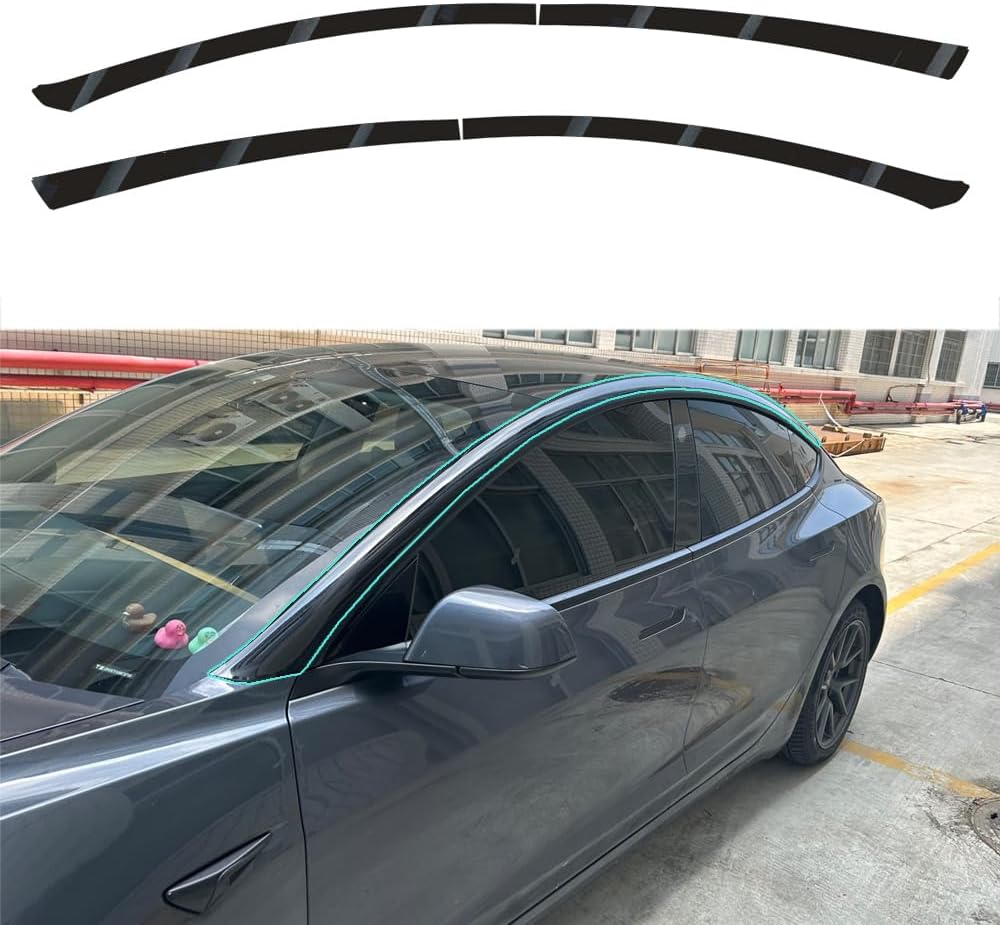 Customized Suspended Roof Film for Tesla Model 3 2017-2025 Invisible Car Body Suit Original Vehicle Black PVC Protective Film