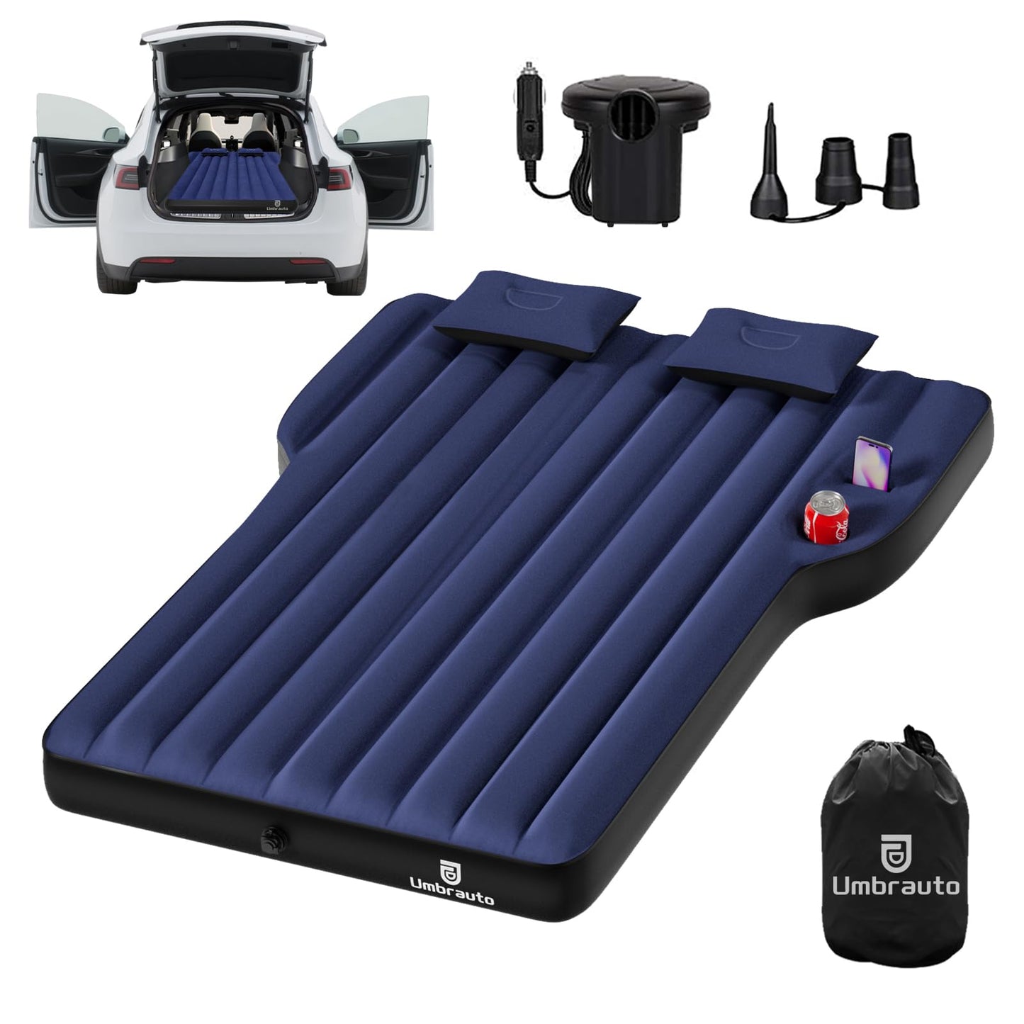 Inflatable Camping Bed Air Mattress for Model Y/Juniper EVs Navy