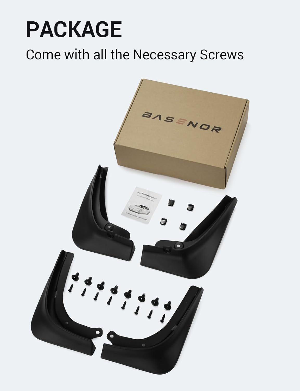 All Weather Protector Mud Flaps Splash Mud guards for Tesla Model 3/Y/S/X