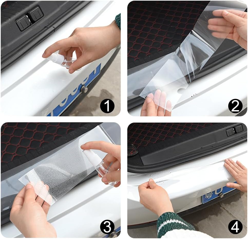 Transparent Door Sill Protector Strips for Tesla Cybertruck