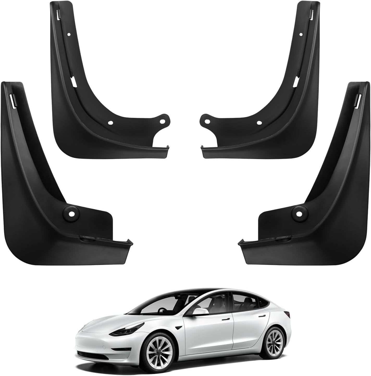 All Weather Protector Mud Flaps Splash Mud guards for Tesla Model 3/Y/S/X 2016-2023 Model 3