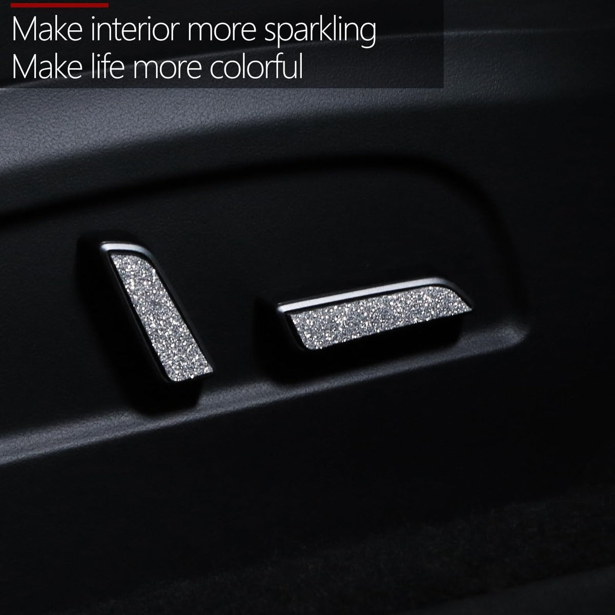 Rhinestones Bling Seat Adjustment Buttons Trim For Tesla Model 3/Y (6pcs)
