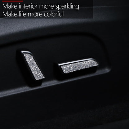 Rhinestones Bling Seat Adjustment Buttons Trim For Tesla Model 3/Y (6pcs)