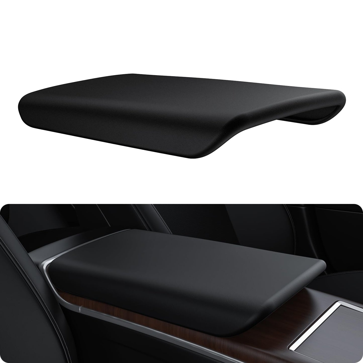 Center Console Armrest Cover for Tesla Model 3/Y/S/X/Cybertruck Model S X Black