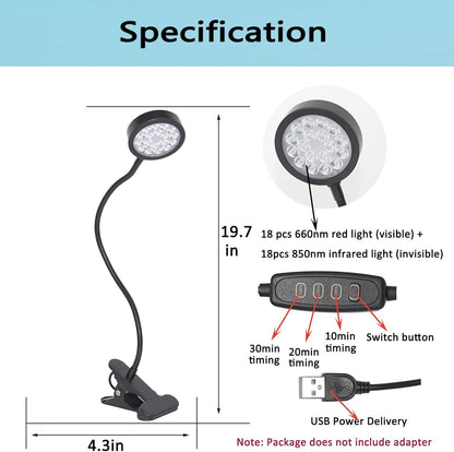 Portable Face and Body Red Light Therapy for Tesla EV Car Driver