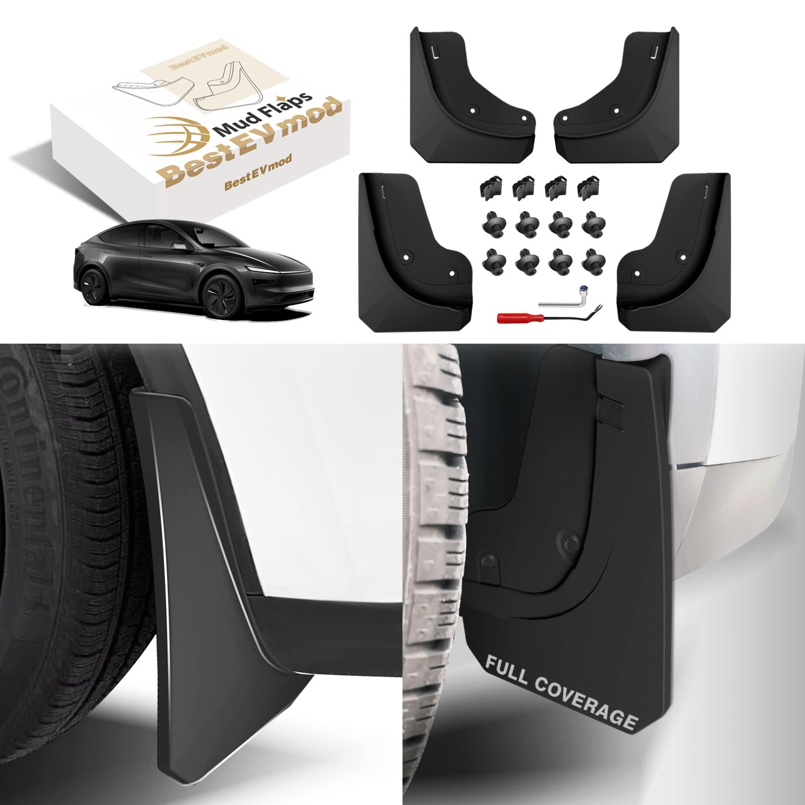 OEM Style ABS Mud Flaps Splash Guards For Tesla Cybertruck