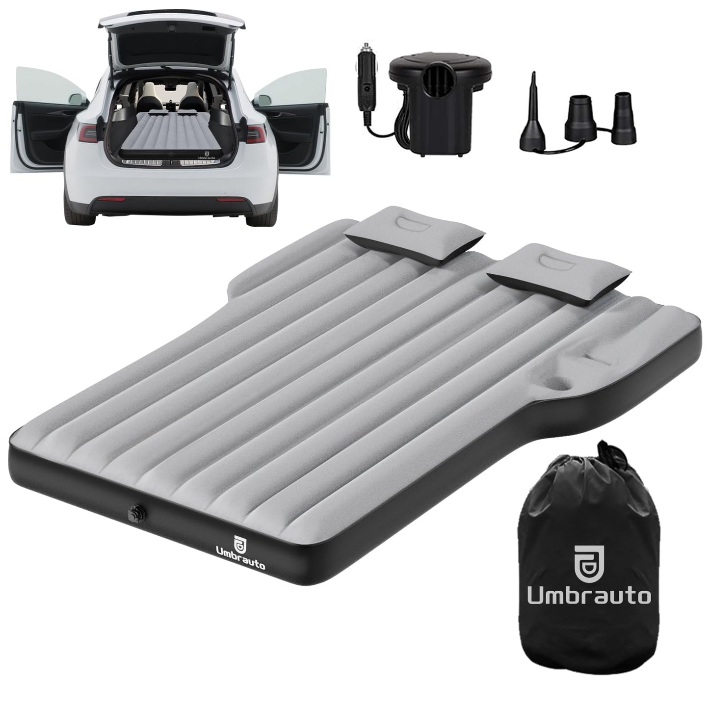 Inflatable Camping Bed Air Mattress for Model Y/Juniper EVs Grey