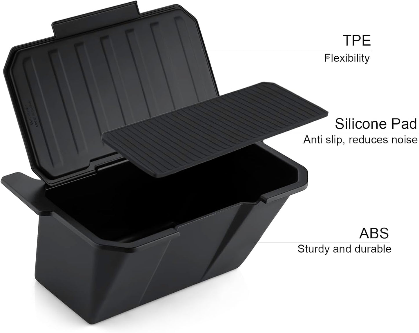 Cybertruck Anti-Slip Lid Cover Rear Center Console Organizer Trash Can