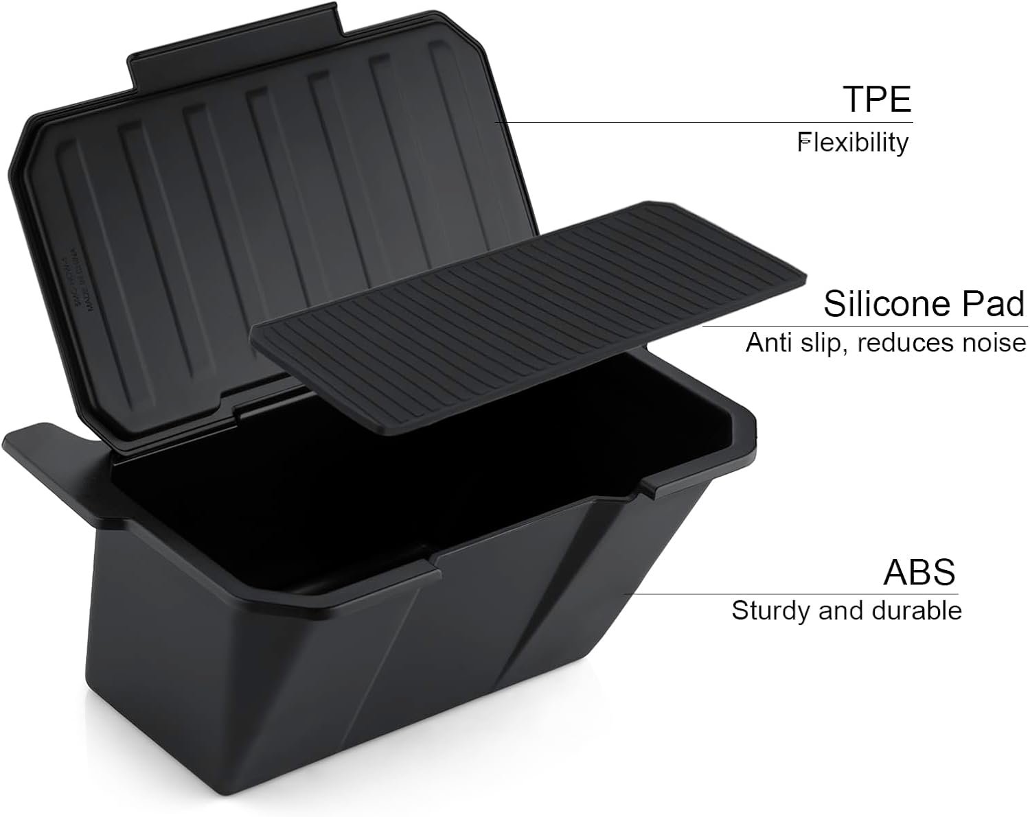 Cybertruck Anti-Slip Lid Cover Rear Center Console Organizer Trash Can