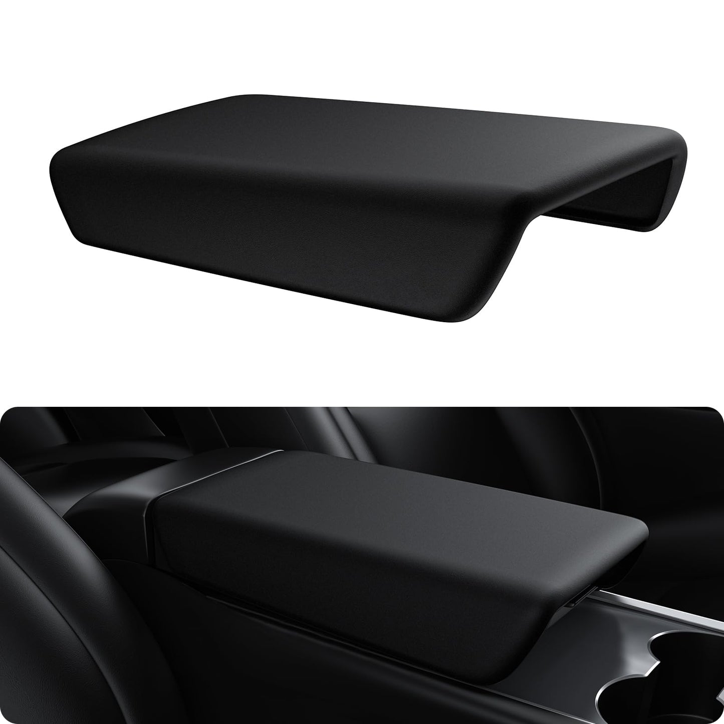 Center Console Armrest Cover for Tesla Model 3/Y/S/X/Cybertruck Model Y 3 Black
